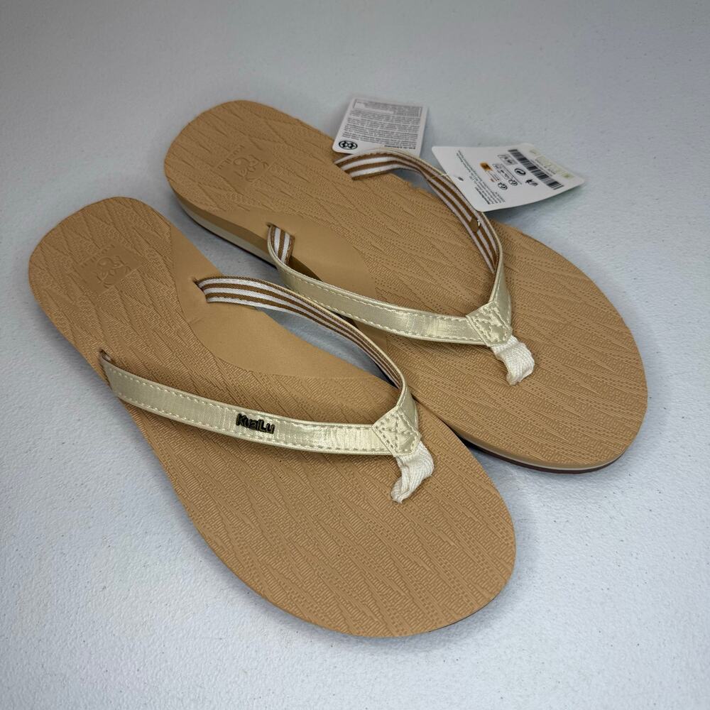 KuaiLu Womens Arch Support Flip Flops Size 10